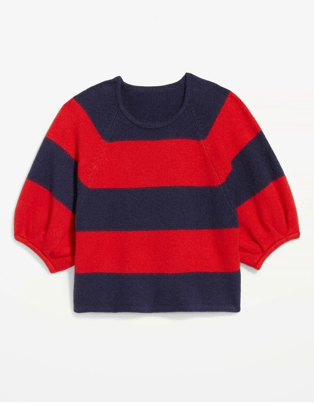 Old Navy SoSoft Red and Navy Stripe Sweater